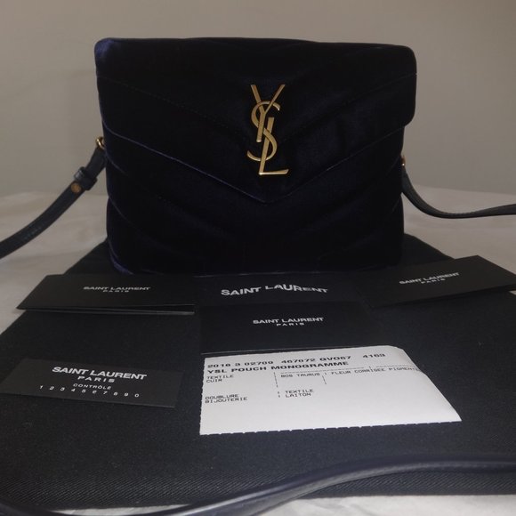 Saint Laurent 2018 Navy Small Lou Lou Crossbody Bag 467072 GV067 - Picture 1 of 13